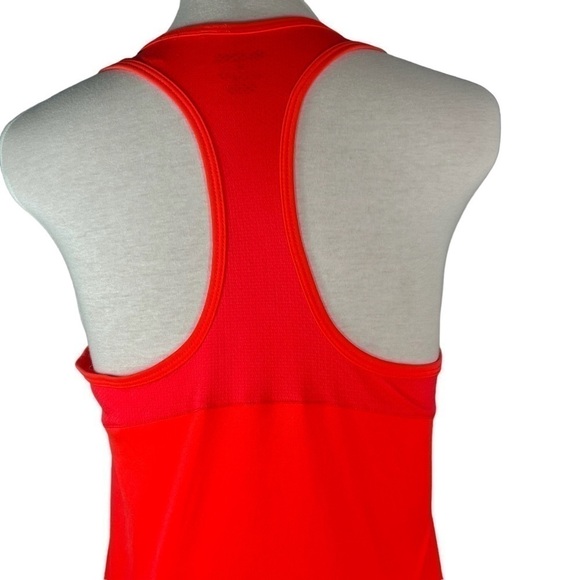REEBOK racerback tank neon orange mesh insert on back branded size S - Picture 6 of 11